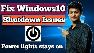 How to fix windows won't shut down properly | Laptop power light and fans stays on after shutdown