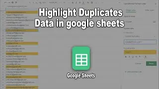 how to highlight duplicates in google Spread sheets