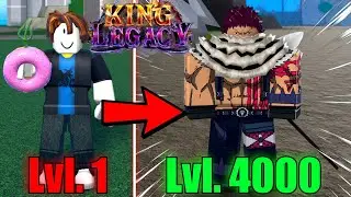 Noob to Max Level Using Dough Fruit In King Legacy (Roblox)