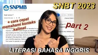 BAHAS SOAL LITERASI BAHASA INGGRIS SNBT 2023 PART 2