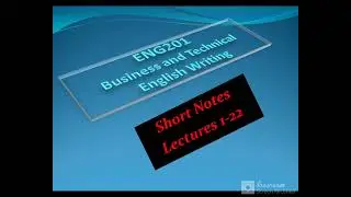 Eng201 Midterm Short Notes Lecture No 1-22 / Mid term Preparation