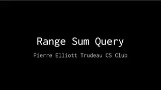 Java CP Lesson 6: Range Sum Query