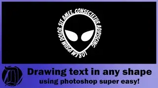 Drawing text to conform to any shape using photoshop, super easy and fast tutorial!