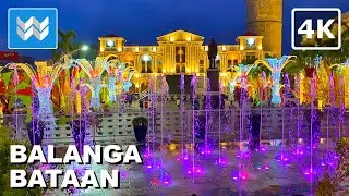 [4K] Plaza Mayor in Balanga City Bataan Philippines 🇵🇭 2024 Walking Tour Vlog & Travel Guide 🎧