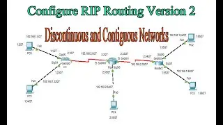 How to Configure RIP Routing V2 in Cisco Packet Tracer| Discontinuous and Contiguous Networks|