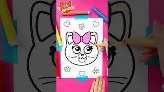 Раскрашиваем Пилу! 🌈🎀 #shorts | 44 Котёнка