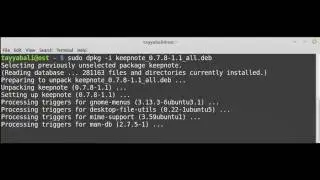 Install software using dpkg command line