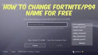 How To: Change Fortnite/ PS4 Name For Free