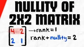 How to Find Nullity of a 2x2 Matrix | Linear Algebra Exercises