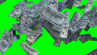 Money explosion green screen FREE 4K overlay