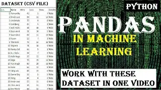 Pandas in one video | Pandas complete tutorial | Machine learning and data science | PYTHON