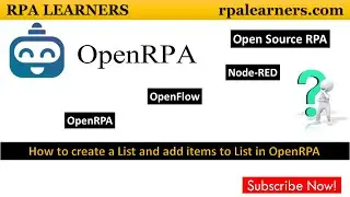 How to create a list and add items into that list using OpenRPA