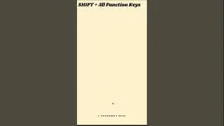 Shift + Alt Function Keys Shortcut