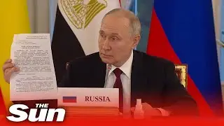 Putin shows 'draft peace agreement' with Ukraine to African leaders in meeting