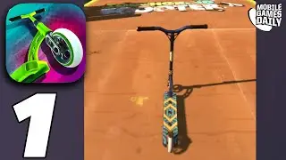 TOUCHGRIND SCOOTER Gameplay Walkthrough Part 1 - Park Challenges (iOS, Android)