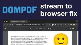 dompdf - View PDF in browser instead of downloading