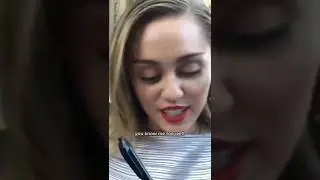 Miley Cyrus draws a tattoo for a super fan (watch till the end)