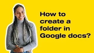 How to create a folder in google docs?