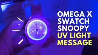 Omega x Swatch Snoopy Mission to the Moonphase Secret Message with UV Flashlight