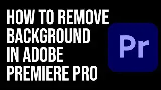 How To Remove Background in Adobe Premiere PRO? EASY WAY without GREEN SCREEN