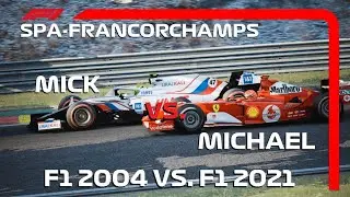 F1 2021 Mick Schumacher VS. F1 2004 Michael Schumacher | Spa-Francorchamps | Assetto Corsa F1 Mod