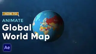 How to create Fake 3D Global World Map in After Effects | After Effects Tutorial