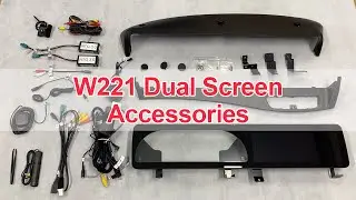 YeeHung Mercedes W221 android 11 Dual Screen What accessories are included and how to use them.