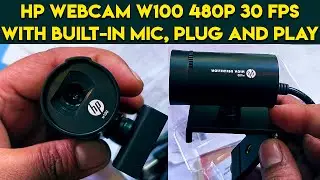 HP Webcam w100 480P 30 FPS Digital Webcam with Built-in Mic, Plug and Play Unboxing Full Review