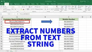 How to extract number from string in excel |#naveentamtavba #naveenvba #excel #vba