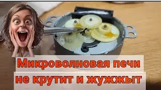Микроволновая печь перестала крутить тарелку идут посторонние звуки 🔧