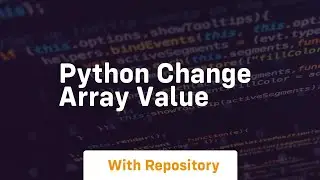 python change array value