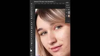 Remove Skin Blemishes in Photoshop #shorts