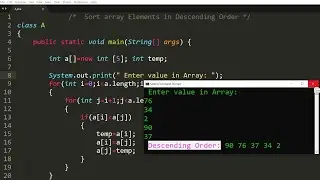 Java program to arrange array elements in descending order | Learn Coding