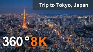 Trip to Tokyo, Japan. Aerial 360 video in 8K.