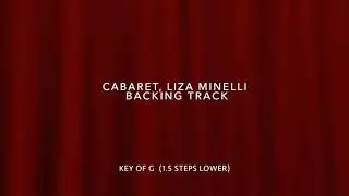 Cabaret Backing Track, Key of G (1.5 steps lower)