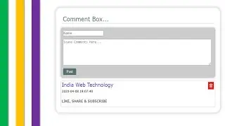 simple php comment system | php box comment | php comment section code | Using mysql database Hindi