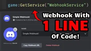 How to create a webhook with 1 LINE OF CODE | Roblox Studio