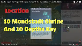 Genshin Impact -  How to get 10 Mondstadt Shrine of Depths Key and Open 10 Mondstadt Shrine