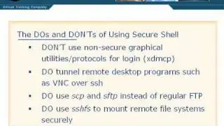 [Using SSH] 5.4. The DOs & DON'Ts of SSH