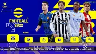 🆕 eFOOTBALL PES 2022 PPSSPP Full Update Transfers 2022 English Version & Camera PS5 Best Graphics HD