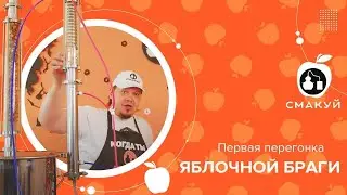 Первая перегонка браги на яблоках!