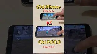 Old iPhone 😈 vs Old POCO 💀 iphone 5 vs POCO F1 - FREEFIRE DAMAGE TEST 
