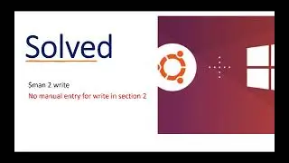 No manual entry for man 2 write || SOLVED