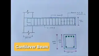 Design of Cantilever Beam | How to Design a RCC Cantilever Beam | Cantilever as per IS 456-2000