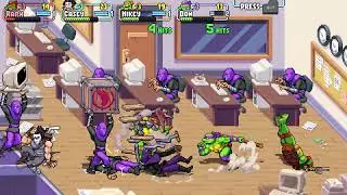 Teenage Mutant Ninja Turtles  Shredder's Revenge. Кооп с Юрой, Артёмом и Саней #5.