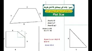 Area Measurements -  zameen ki pemaish ka tarika- پلاٹ/زمین کی پیمائش کرنا