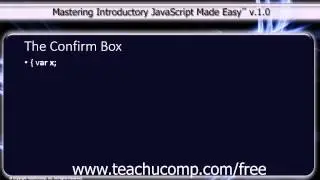 JavaScript Training Tutorial The Confirm Popup Box