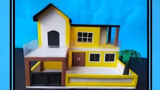 Diy Bunglow model with paper || mini house model || bunglow idea