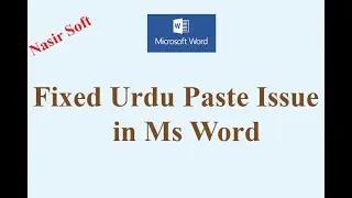 Fixed | MS Word Urdu Text Issue | #MS_Word | #ms_word | #microsoft_word