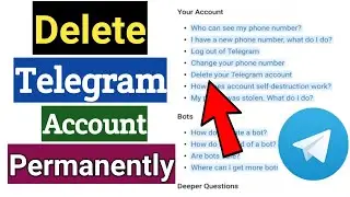 How To Delete Telegram Account Permanently 2024